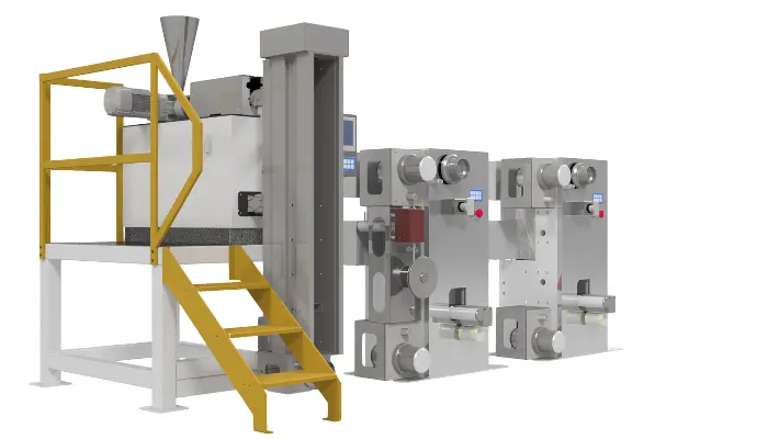 Laboratory scaled fiber melt machine