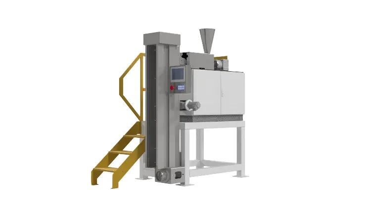 Laboratory scaled fiber extrusion machine
