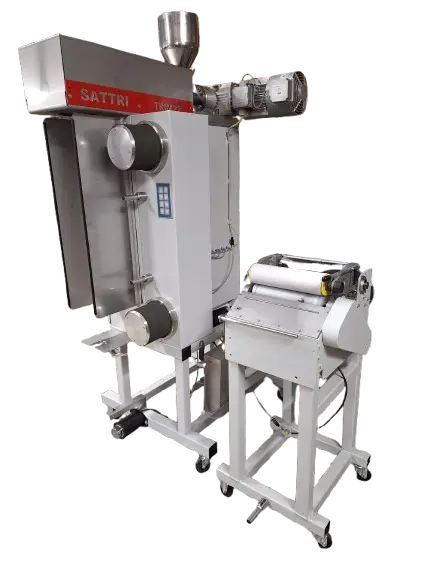 Bench scaled fiber extrusion machine